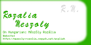 rozalia meszoly business card